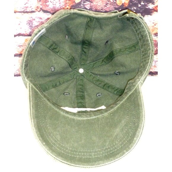 Pelago Adjustable Green Cotton Baseball Cap One Size Fits All - Picture 5 of 6